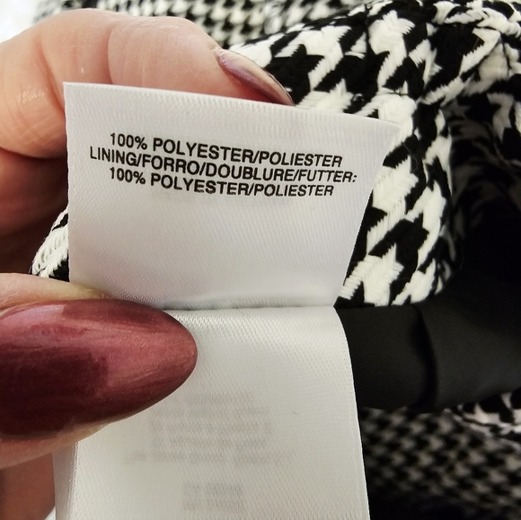 Jones Studio Separates Classic Black and White Houndstooth Skirt Women's 16W - Picture 6 of 9